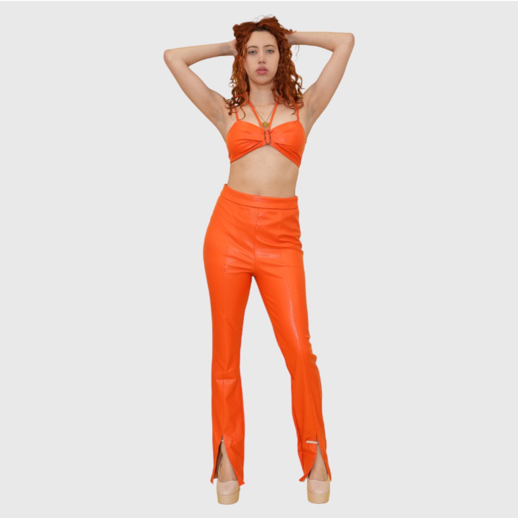 Orange Roena Long Pant Set